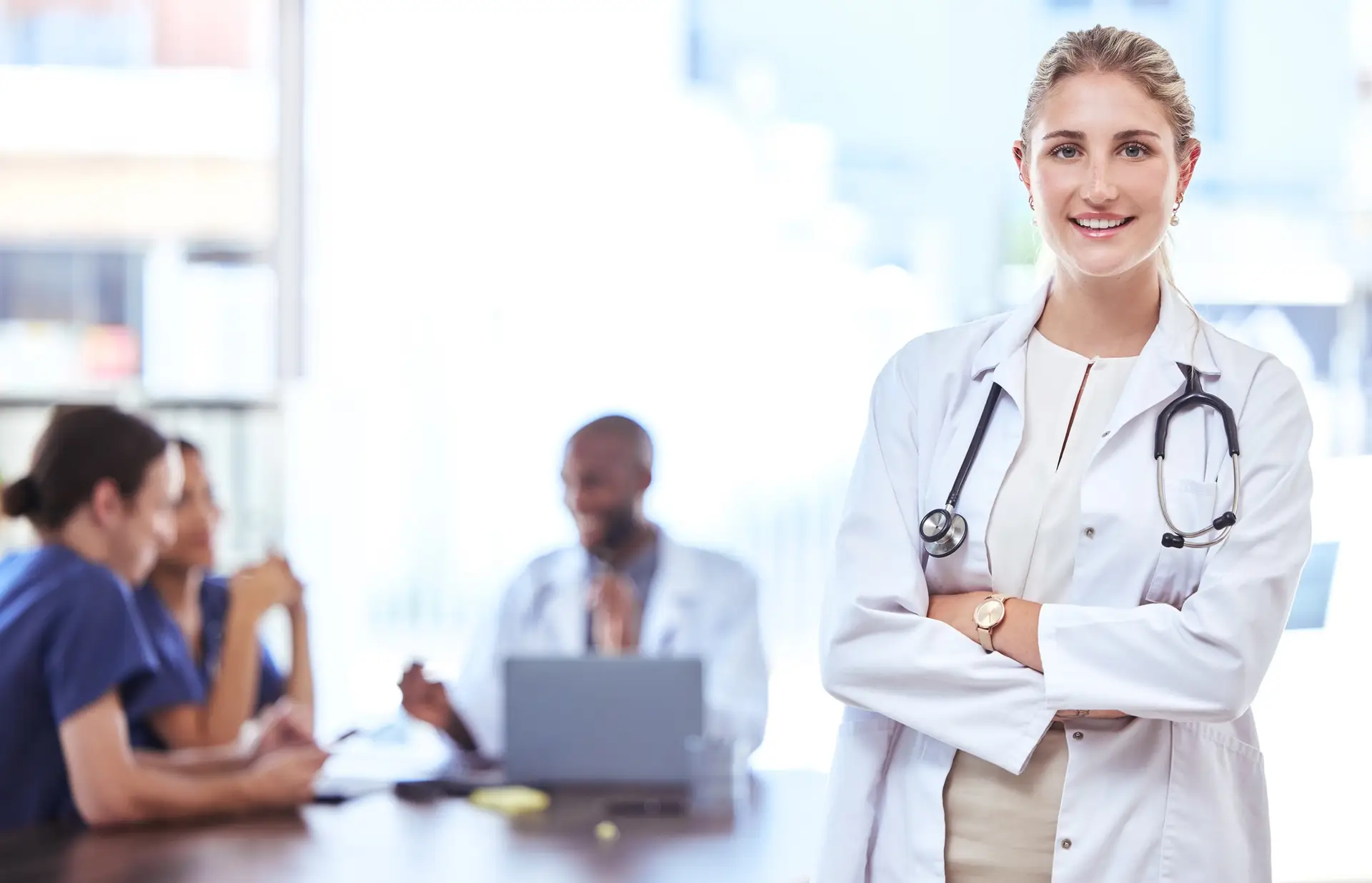 Innovation, leadership and proud doctor leader in meeting, planning and collaboration on medical pr